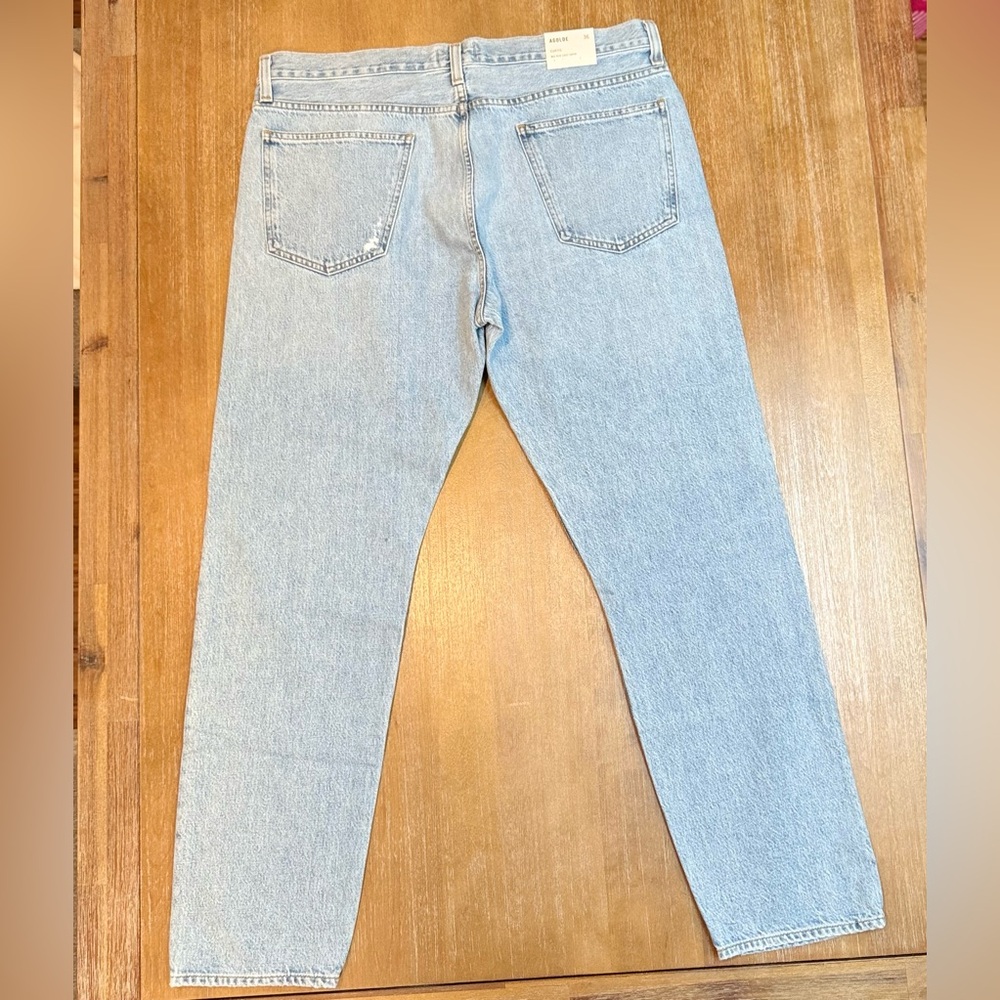 NWT AGOLDE Curtis‎ Jean in Conflict Mid Rise Straight Leg Tapered Ankle Size 36 - Picture 3 of 12